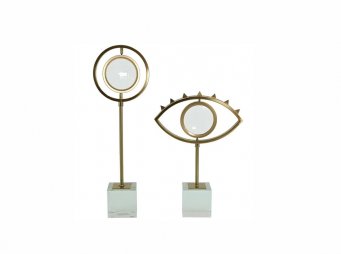 80188 2li set Kristalli Gz Obje 15x46cm